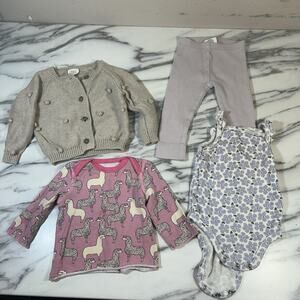 Lot Of 4 High End Baby Clothes Outfits Egg By Susan Lazar, Jamie Kay‎ Organic